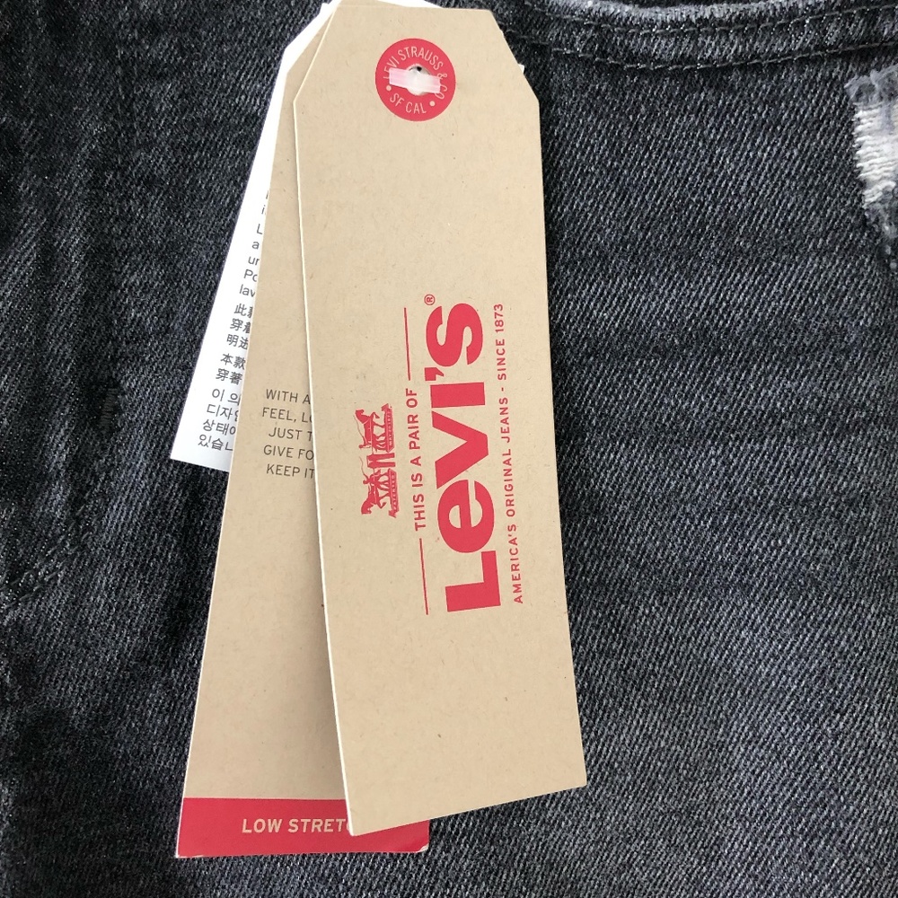 Levi's 721 High Rise Distressed Black Jeans Size 30 - Picture 4 of 9
